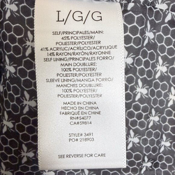 Cabi Regency Style 3491 Long Blazer Jacket Gold Black Houndstooth Size Large - Picture 5 of 6